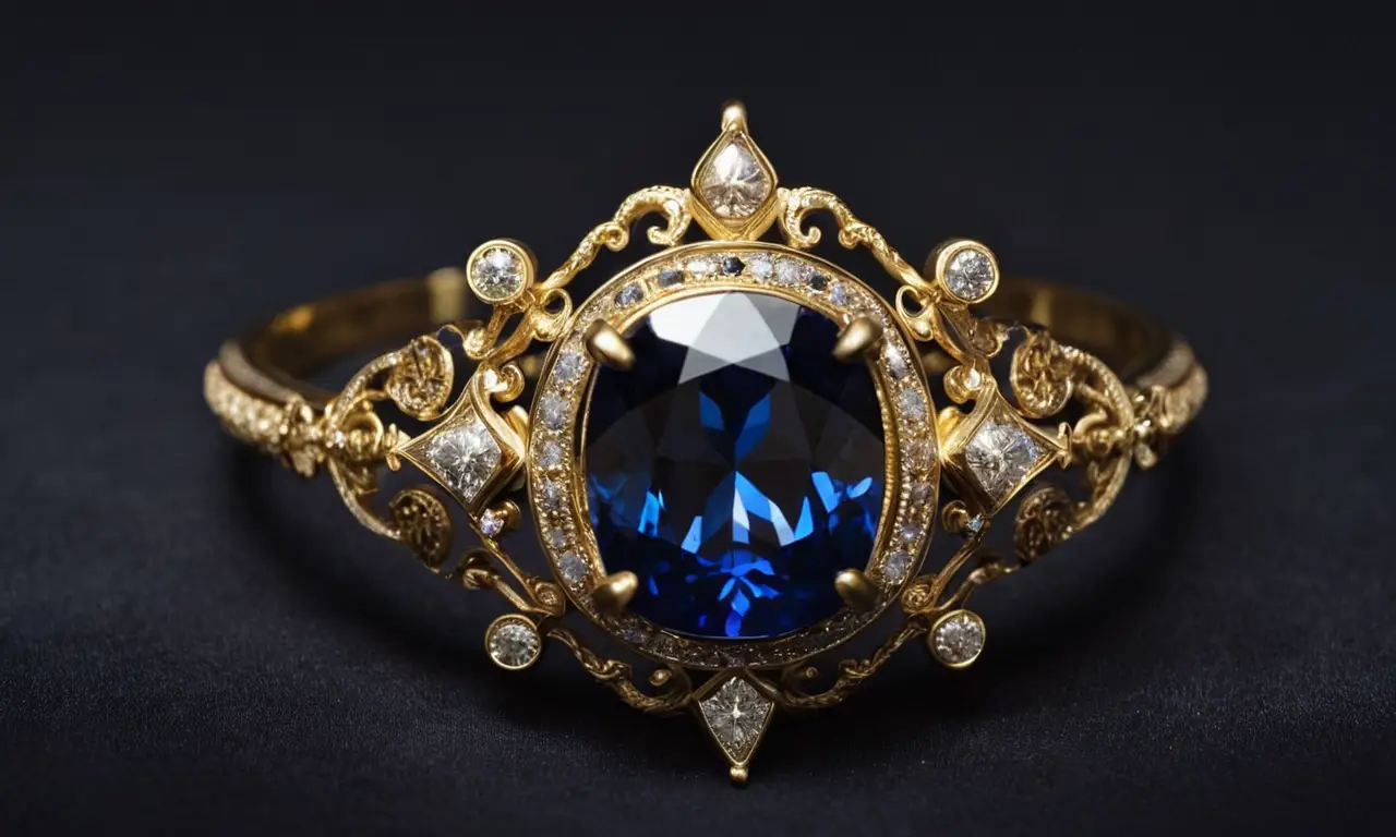 Un anillo de zafiro brilla con luz propia