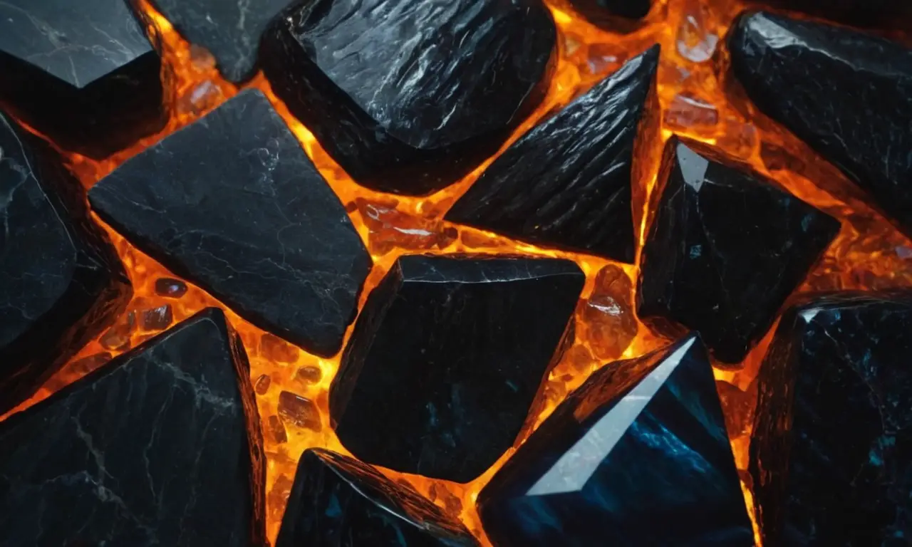 Obsidiana negra con un aura mística y secretos ocultos