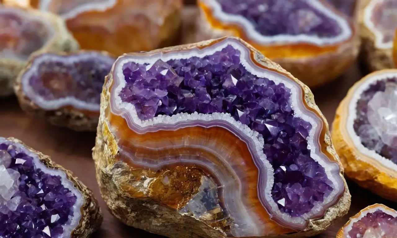 Tesoros geológicos de colores y texturas mágicas