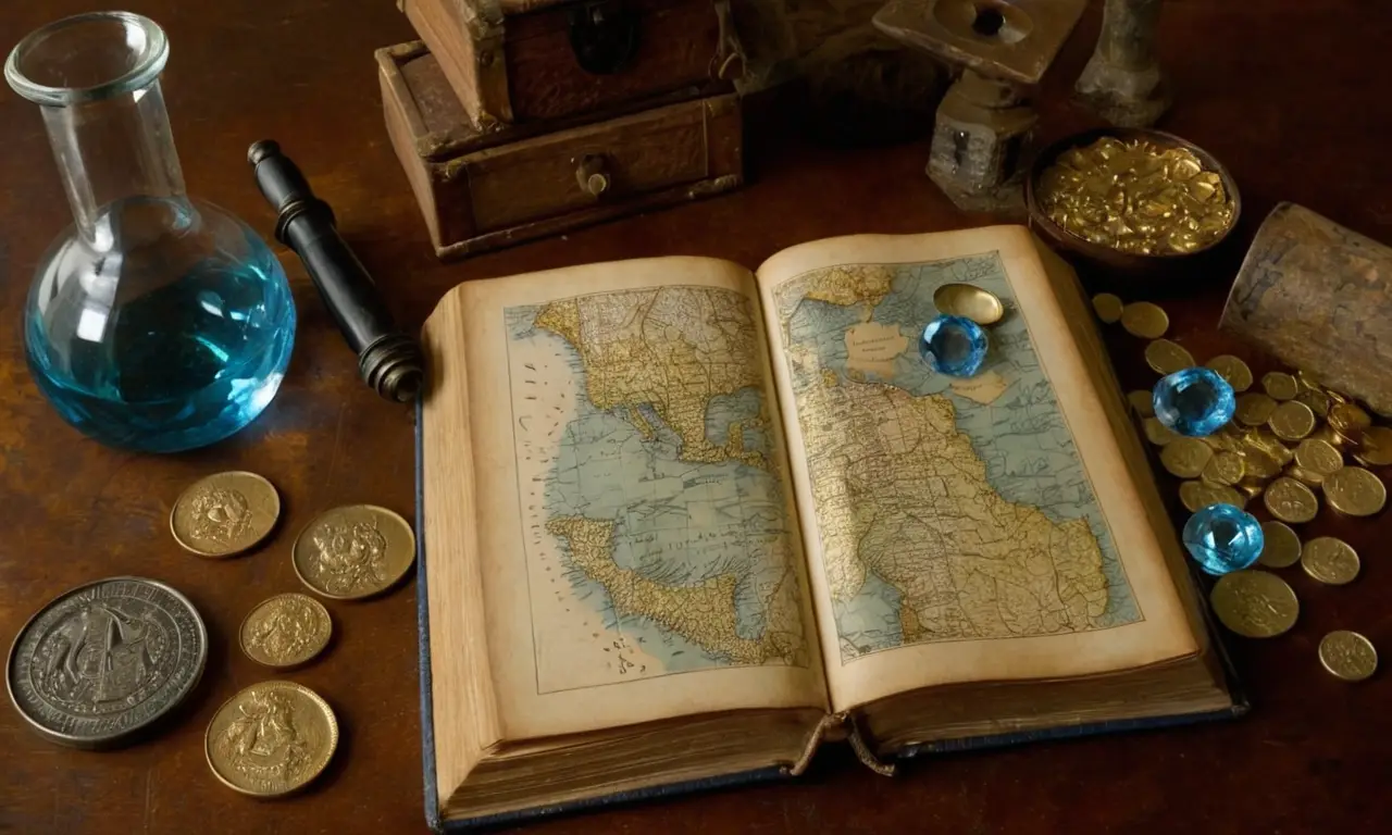 Un geólogo explora un zafiro azul antiguo