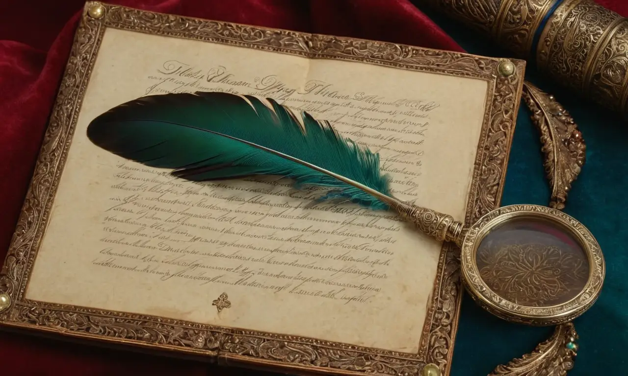 Un detalle antiguo y mágico con plumas de águila dorada