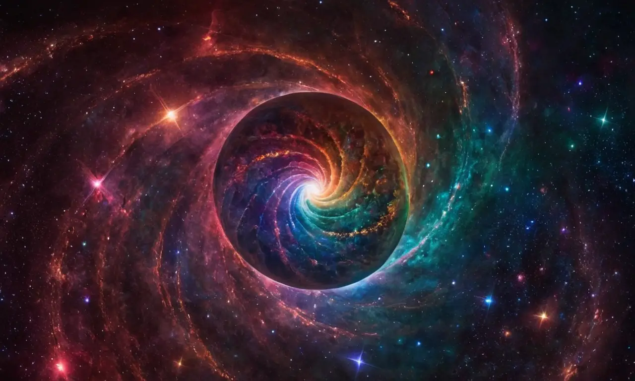 Un espectáculo cósmico de colores y luz hipnótica