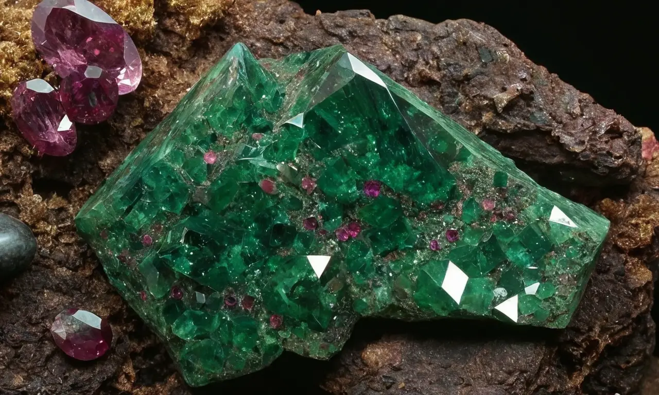 Una piedra preciosa de tonos terrosos con un brillo cautivador