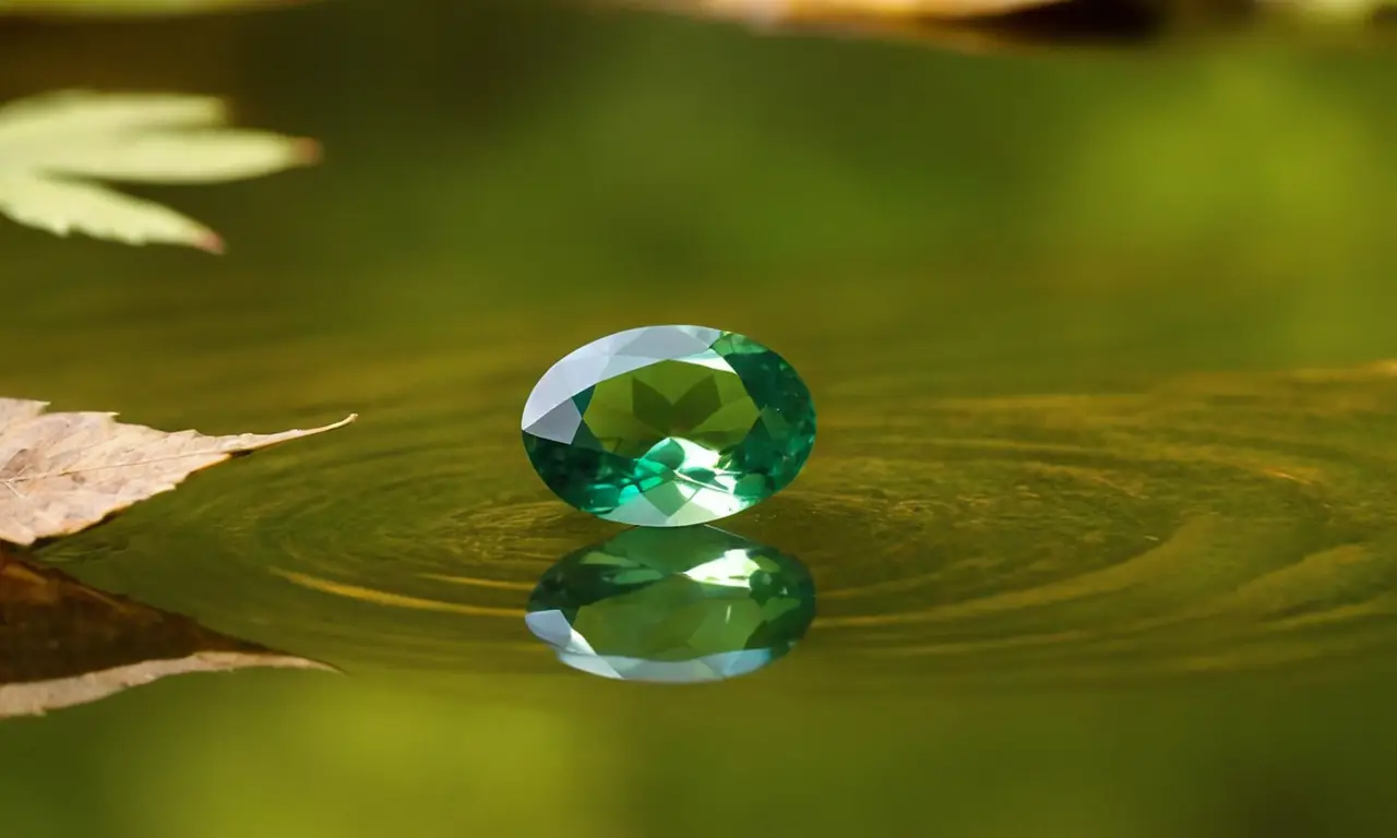 Una joya verde esmeralda evoca paz y serenidad